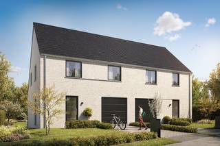 Hectaar realiseert twee halfopen bebouwingen op ruime percelen (554,59m² en 526,57m²). De woningen bevinden zich op een uitstekende locatie, op slechts enkele minuten van de E40, waardoor je geniet van een vlotte verbinding naar omliggende steden en alle nodige voorzieningen. Met een E-peil 30 voldoen deze aan de hoogste energienormen, wat resulteert in lagere energiekosten, alsook meer comfort.<br />Als koper krijg je de kans om volledig inspraak te hebben in de inrichting en afwerking van jouw woning. In samenspraak met onze betrouwbare partnerleveranciers kies je zelf de materialen en afwerking volgens smaak en budget.<br /><br /><strong>Indeling van de woning:</strong><br />Gelijkvloers: inkomhal met gastentoilet, lichtrijke leefruimte met open keuken en een garage. <br />Verdieping: nachthal met apart toilet, 3 ruime slaapkamers (14,14m² - 11,04m² - 15,91m²) en badkamer met ligbad, douche en dubbel lavabomeubel.<br />Zolder: toegankelijk via het zolderluik - ideaal als extra opbergruimte. <br /><br /><strong>Troeven van deze woning:</strong>
<ul>
	<li>Energiezuinig</li>
	<li>Lucht/water warmtepomp en vloerverwarming </li>
	<li>Ruime percelen</li>
	<li>Regenwaterput 7.500l aangesloten op toiletten/wasmachine/buitenkraan</li>
	<li>Inpandige garage </li>
</ul>
Ben je op zoek naar een nieuwe thuis? Neem dan snel contact op voor een afspraak of een bezichtiging aan een van onze kijkwoningen!<br /><span>(Foto's zijn referentiebeelden van voorgaande projecten)</span>