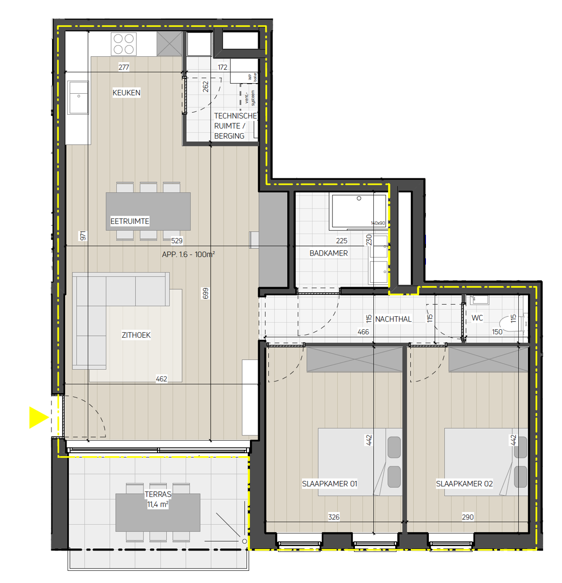 Appartement à vendre à Rijkevorsel avec 2 chambres - photo 2