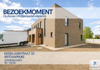 <strong>BEZOEKMOMENT ZATERDAG 04/07 VAN 9U TOT 10U30 | <br />Reserveer tijdig uw afspraak!</strong> via 050 550 750 of info@perspectiefvastgoed.be<br /><br />Deze halfvrijstaande nieuwbouwwoning in moderne bouwstijl is afgewerkt volgens de huidige EPB-regelgeving. <br />De woning bevat een garage en een tuin met reeds aangelegde oprit en toegangspad rondom de woning, alsook een terras met terraswand in thermowood. De tuin is reeds voorzien van een afsluiting. De keuken (niet inbegrepen) is vrij te kiezen en te voorzien door de koper. <br />Deze strakke kubistische volumeswoning straalt een moderne architectuur met warme houten accenten uit en is voorzien van alle hedendaagse comfort, zoals o.m. warmtepomp (lucht-water), vloerverwarming, ventilatiesysteem D, regenwaterput 7500l, etc. <br /><br />INDELING: inkom met trap, toilet, ruime lichtrijke woonkamer met open keuken. De woonkamer en keuken zijn voorzien van grote raampartijen, die veel daglicht bieden en uitzicht op de tuin. De keuken geeft uit tot het aangelegde terras. Naast de keuken is er een berging en toegang tot de garage vooraan. Op de eerste verdieping zijn er drie slaapkamers, een berging en een badkamer met vrijstaand ligbad in organische vorm, een inloopdouche en een dubbele lavabo. Op de nachthal bevindt zich een afzonderlijk toilet.<br /><br /><strong>BEZOEKMOMENT ZATERDAG 04/07 VAN 9U TOT 10U30 | <br />Reserveer tijdig uw afspraak!</strong> via 050 550 750 of info@perspectiefvastgoed.be