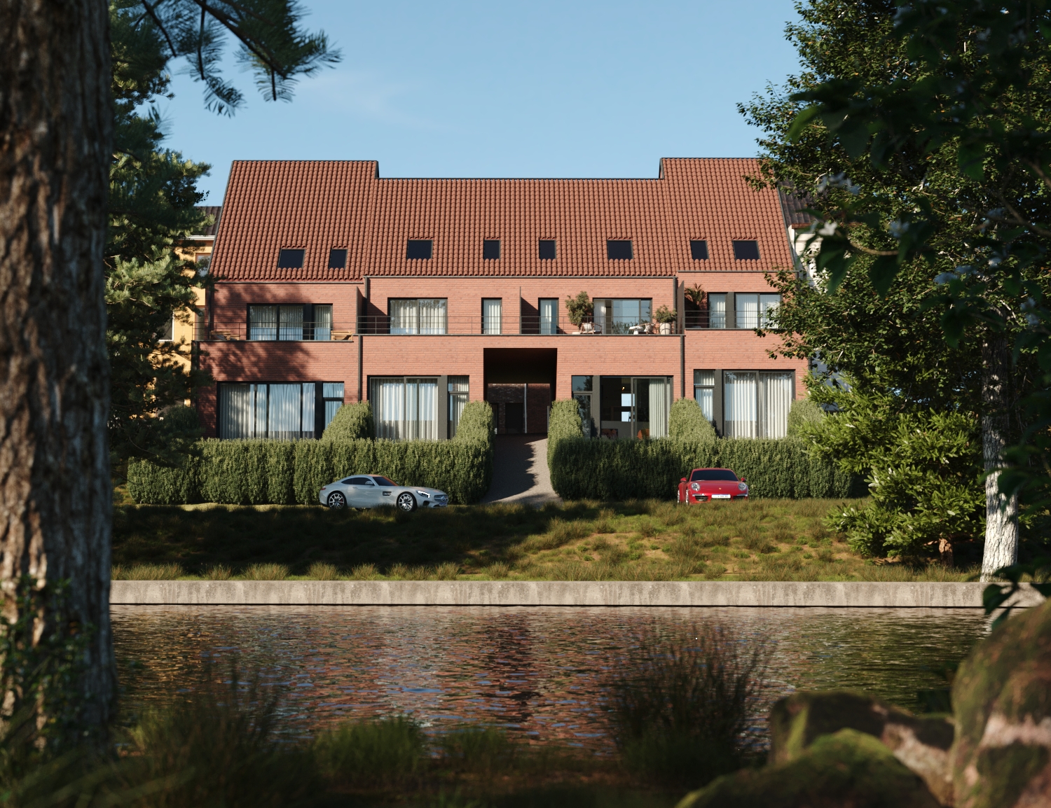 Vergund project voor 4 nieuwbouwwoningen met rivierzicht - foto 2