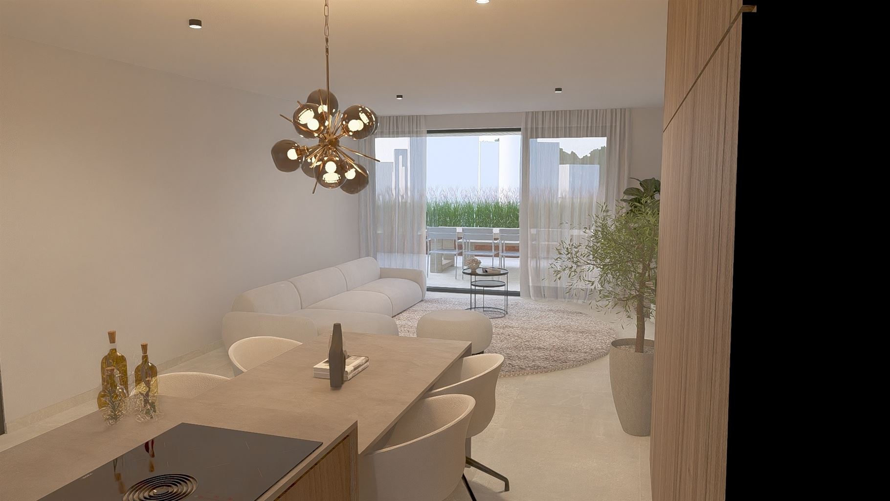 Zeer ruim 1-slaapkamerappartement op de eerste verdieping met uitzonderlijk terras (42,5 m²) en ondergrondse parkeerplaats in hartje Maaseik.  - foto 3
