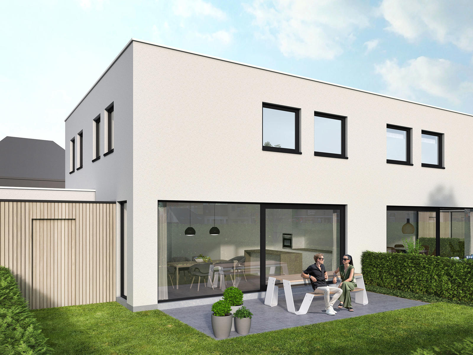 Bouwgrond met vergunning voor 3 BEN-woningen te Gentbrugge - foto 4