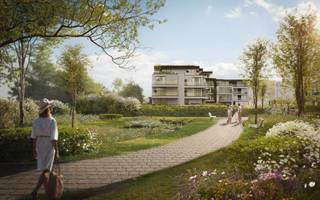 Residentie Estée is gelegen aan de Noorweegse Kaai in Brugge, vlakbij de Dampoort met prachtig zicht op de Damse Vaart.<br /><br />De historische Brugse binnenstad en het openbaar vervoer liggen in de directe nabijheid waardoor de residentie vlot bereikbaar is. <br />De ruime en standingvolle luxe-nieuwbouwappartementen zullen stuk voor stuk voorzien worden van alle moderne technieken en worden afgewerkt met uiterst duurzame kwaliteitsmaterialen. Ieder appartement geniet een prachtig ruim terras met zicht op het water of zicht op de groene omgeving. De centrale ligging en de ruime en luxueuze opvatting van het ontwerp dragen bij tot een aangenaam wonen of een interessante investering.<br /><br />Appartement 12 bus 00.01: <br />Inkomhall voorzien van vestiaire, open keuken met leefruimte met toegang tot ruim terras (26 m²) en tuin, aparte berging, gastentoilet, badkamer voorzien van dubbele lavabo en douche, 2 ruime slaapkamers met terras (8 m²).