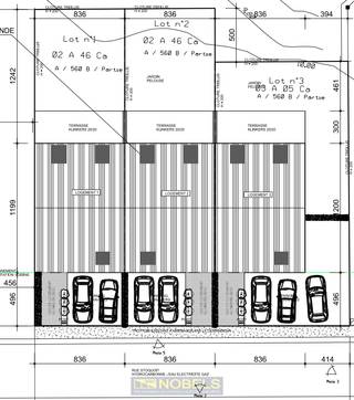 LANDELIJK GELEGEN PROJECTGROND MET VERGUNNING EN VOORBEREIDENDE WERKEN voor DRIE MODERNE NIEUWBOUWWONINGEN op een perceel van totaal 797m² in...