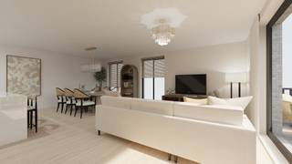 Dit ruime appartement voorzien van 3 slaapkamers staat te koop!<br /><br />Dit appartement, goed voor 124,27m² woonoppervlakte beschikt over drie slaapkamers. De leefruimte is ruim 50m² groot, heeft aanpalend een terras van 14,26m² en is voorzien van een keuken met eiland.<br />Verder vinden we nog een badkamer, berging en apart toilet terug. In de inkomhal is er een nis voorzien als vestiaire en een glazen deur tussen hal en leefruimte.<br />Verder vinden we drie slaapkamers, waarvan de masterbedroom zijn eigen dressing heeft.<br /><br />Het appartement beschikt vervolgens gelijkvloers over 4 fietsstaanplaatsen en heeft 2.400 wattpiek aan zonnepanelen. De verwarming is met een warmtepomp op basis van geothermie, waardoor er een mooi E-peil werd behaald van slechts 10!<br /><br />Verder zijn er ondergronds twee autostaanplaatsen, alsook een berging van 6,66m².<br /><br />De prijzen zijn INCLUSIEF:<br />*de vooraanleg voor het performant laden van elektrische wagens conform de code van de goede praktijk<br />*volledig aangelegde gemeenschappelijke tuin met retentie- en irrigatiesysteem en LED-verlichting<br />*Bringme digitale brievenbussen en pakjesboxen, digitale conciërge, nummerplaatherkenning…<br /><br />Het grondaandeel wordt gekocht onder registratierechten (12%) en het constructieaandeel onder BTW (21%°). Deze aankoopkosten en aansluiting op de nutsvoorzieningen zijn niet inbegrepen. Een aansluiting op aardgas is echter niet nodig!<br /><br />Voornaamste eigenschappen van het project:<br /><br />*Comfort en kwalitatieve buitenruimte kregen alle aandacht in dit prachtige ontwerp van de hand van architectenteam Orens- en Van Grimbergen.<br />*Gelegen op slechts circa 500 meter van het centrum van Neerpelt, met talrijke winkels en vele andere faciliteiten, alsook vlakbij het openbaar vervoer.<br />*Een volledig aangelegde gemeenschappelijke tuin, uitgerust met een retentie- en irrigatiesysteem, samen met de groendaken, zorgt voor een duurzaam waterbeheer en een aangenaam microklimaat.<br />*Alle appartementen zijn voorzien van vloerverwarming en worden energie-efficiënt passief gekoeld gedurende warmere periodes. Samen met de groendaken en een zomerbypass op de ventilatiesystemen type D, wordt oververhitting tegengegaan.<br />*De kelder wordt dusdanig ingericht dat elke bewoner zijn eigen elektrische laadpaal kan plaatsen. De installatie zal worden aangelegd conform de code van de goede praktijk, die naar alle waarschijnlijkheid in de toekomst zal worden omgezet in een wettelijke verplichting.<br />*Bijzondere aandacht gaat uit naar de akoestische prestaties van de appartementen, zowel op het vlak van omgevingslawaai, contact- en luchtgeluid, alsook installatielawaai.<br />*Digitale brievenbussen en pakjesboxen, digitale conciërge, toegangscontrole, nummerplaatherkenning en veel meer Bringme applicaties.<br />*Degelijke afwerkingsbudgetten doch afwerking naar eigen keuze in de verschillende toonzalen aan scherpe prijzen.<br /><br />Wordt jouw interesse gewekt bij dit appartement? Contacteer ons via 011 64 55 00 of info@vastgoedfransen.be.