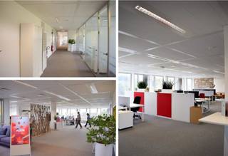 Kantoor 2de verdiep : 1435m² of 2 x 718m²- Gerenoveerd kantoorgebouw- Ook te splitten in 2x 718m²- Afrit Kontich E19- Parking buiten- Bereikbaar met...