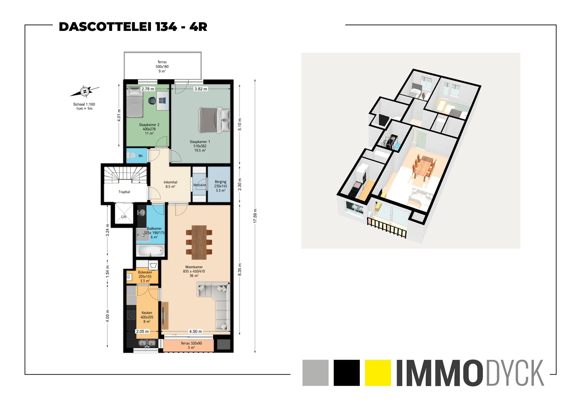 Instapklaar appartement met 2 slaapkamers, 2 terassen, garagebox beschikbaar - foto 2