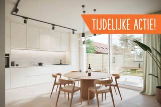 TIJDELIJKE ACTIE OP ALLE WONINGEN - KOOP NU, BETAAL LATER! TIJDELIJK GEEN VOORFINANCIERING VEREIST. BETAAL DUS PAS VOOR UW WONING OP HET MOMENT U ERVAN KAN GENIETEN. (*)<br />MOGELIJKS 6% BTW, ZOWEL VOOR EIGEN BEWONING ALS VOOR INVESTEERDERS - Deze super trendy, halfopen nieuwbouwwoning is gelegen in blok E van project 'De Jacobshoeve', een fantastisch nieuwbouwproject met in totaal 21 appartementen, 10 nieuwbouwwoningen en een boerenwoning, gelegen aan de Walenhoek, midden in het centrum van het het rustige polderdorpje Zandvliet. Hoewel het in deze straat bijzonder rustig wonen is en er vrijwel enkel bestemmingsverkeer passeert, zijn winkels, openbaar vervoer, scholen en horeca allemaal op wandelafstand te vinden. De woning wordt voorzien van heel wat hedendaagse technieken, zoals zonnepanelen, ventilatiesysteem type D, warmtepomp voor zowel vloerverwarming als -koeling,... Dankzij flink wat energetische inspanningen zal de woonst een E-peil 30 bekomen, waardoor deze ook aan de eisen voor een BEN-woning (bijna-energie-neutraal) zal voldoen. U komt de woning binnen via een centraal gelegen inkomhal met ruimte voor vestiaire en gastentoilet. Vanuit deze hal heeft u enerzijds toegang tot de gezellige woonkamer aan de voorzijde van de woning en anderzijds tot de leefkeuken, gelegen aan de tuinzijde. Dankzij het grote schuifraam valt er heel wat daglicht naar binnen in de keuken. Erg praktisch is de berging/wasplaats op tegelvloer, dewelke grenst aan de keuken. U zal hier naast opbergruimte ook de aansluiting voor de wasmachine kunnen terugvinden. Via de houten trap in de leefruimte bereikt u de 1e verdieping, waar u bovenkomt in de nachthal. Deze hal verbindt de badkamer met de 3 ruime slaapkamers. Verder beschikt de woning nog over een handige bergzolder, waar u heel wat extra spulletjes kan stockeren.  Extra troef van deze woning is absoluut de toffe, privatieve tuin met aangelegd terras. Deze is toegankelijk via het schuifraam in de leefkeuken. U vindt hier een tof, zuid-west georiënteerd plekje waar u de hele middag heerlijk van het zonnetje kan genieten. Verder kan u als bewoner ook vrij gebruik maken van het groene, autovrije binnenerf. Een regenwaterput zal worden aangesloten op het toilet, de wasmachine en eventueel een buitenkraantje. Het naastgelegen appartementsgebouw blok A beschikt tevens over een grote ondergrondse parkeergarage, dewelke op verschillende plaatsen met een lift toegankelijk is. Hier bevinden zich privatieve autostaanplaatsen, kelderbergingen en verschillende fietsenbergingen. De ontwikkelaar zal in de ondergrondse garage de nodige infrastructuur voorzien waarop de koper, voor eigen rekening, eventueel een laadpunt kan laten aansluiten. Verder is er aan de inrit van de kelder nog een bovengrondse parking aanwezig met 11 staanplaatsen voor bezoekers. Ook gemeenschappelijke fietsenbergingen hebben op verschillende praktische plaatsen op het terrein een plekje gekregen. Voor bovenvermelde prijs koopt u de afgewerkte woning zoals beschreven in het verkooplastenboek. Deze kan u terugvinden onder het tabblad 'Documenten'. Grote troef is dat u, bij tijdige beslissing en in samenspraak met de bouwheer, de afwerking nog naar eigen smaak kan bepalen. Twijfel niet een vrijblijvende afspraak te maken. Onze makelaars lichten u graag verder in.<br />(*) Informeer bij Fimmo naar de voorwaarden. 