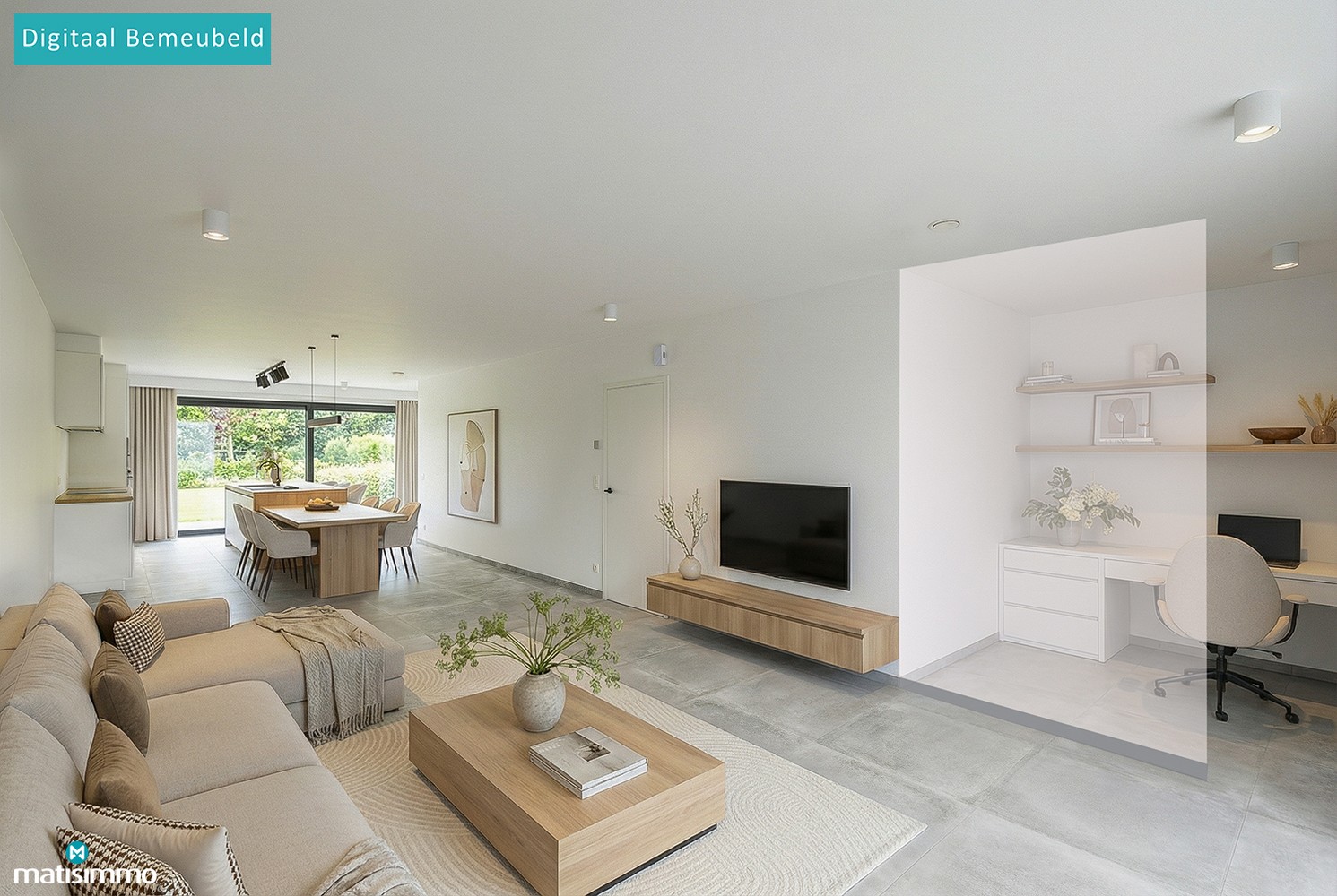 VOLLEDIG AFGEWERKTE EN GESCHILDERDE NIEUWBOUWWONING (EPB E10) MET 3 SLAAPKAMERS, 2 BADKAMERS, 2 GARAGES, KELDER EN AANGELEGDE TUIN IN WERM - foto 4