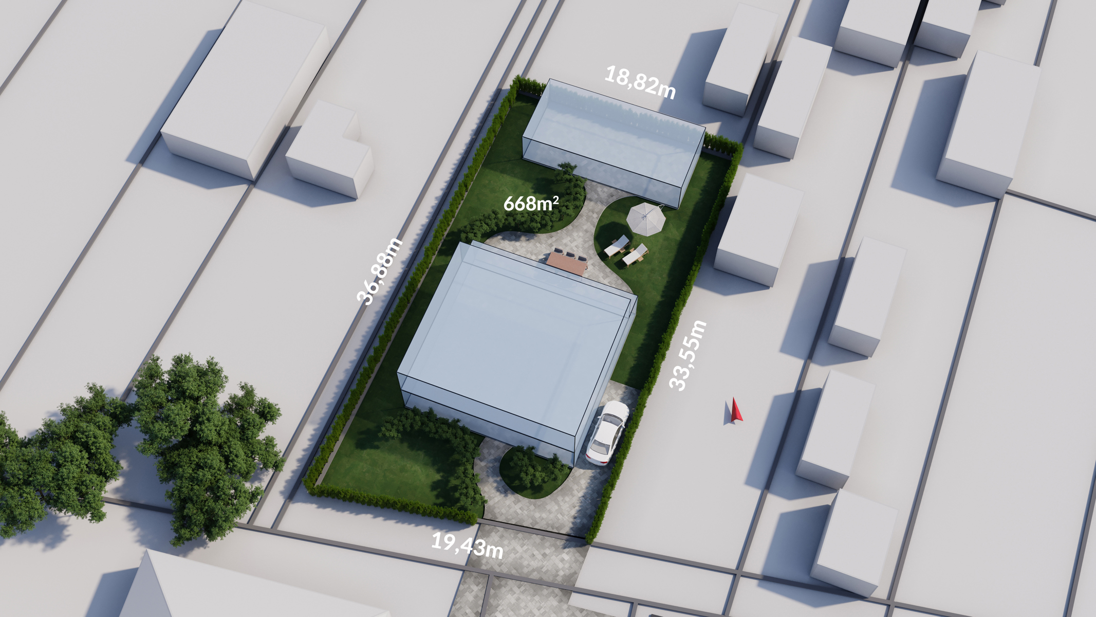 BOUWGROND OB 668 M² IN DOODLOPENDE STRAAT - foto 1