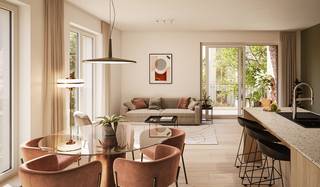 App. B2.1.2: Dit nieuwbouwappartement op het eerste verdiep heeft 2 slaapkamers, een terras van +/- 13 m² en een oppervlakte van +/- 95 m². Dit lichtrijk appartement is gelegen in het hart van Roeselare. Het Laere be-vindt zich op wandelafstand van alle dagelijkse voorzieningen, winkels en restaurants. Met de fiets breng je je kinderen in enkele minuten naar de crèche of één van de drie scholen die zich in de buurt bevinden. Dit alles vanuit de groene oase van het Noordhofpark. Geïnteresseerd in een duurzaam en kwalitatief nieuwbouwap-partement met een ruim terras en zicht op het groen? Dan moet je in Het Laere zijn. <br /><br />Interesse of vragen? Meer info op matexi.be/hetlaere of contacteer vrijblijvend onze sales consultant op 051 28 03 70.