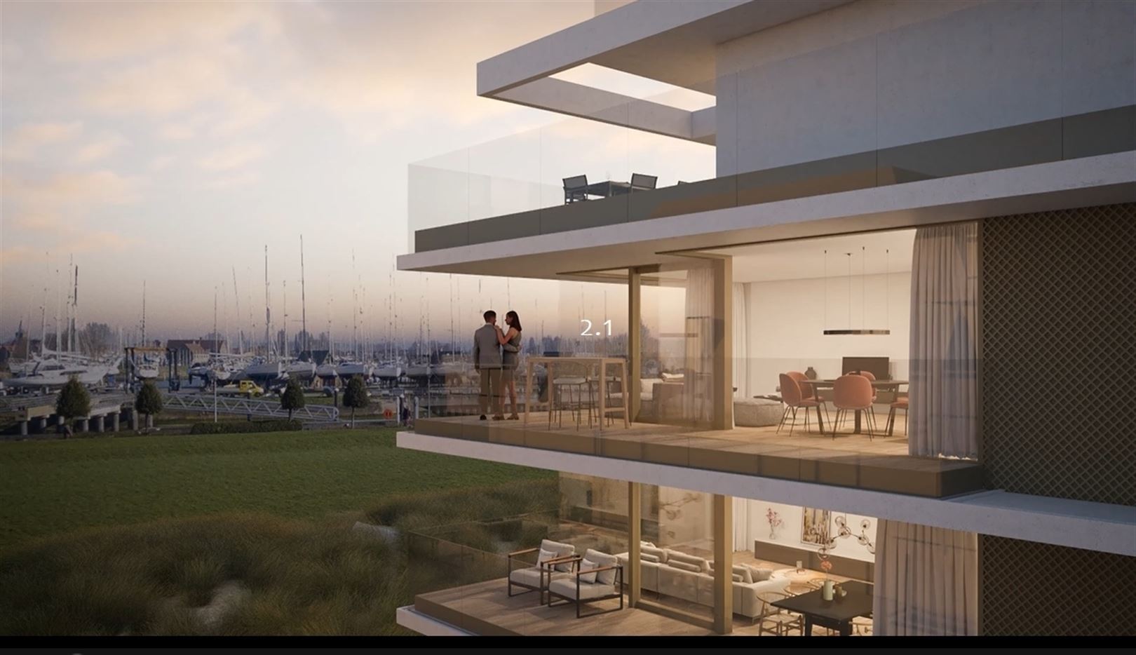 Exclusief hoekappartement 3 slpk in topgebouw Portino - foto 5