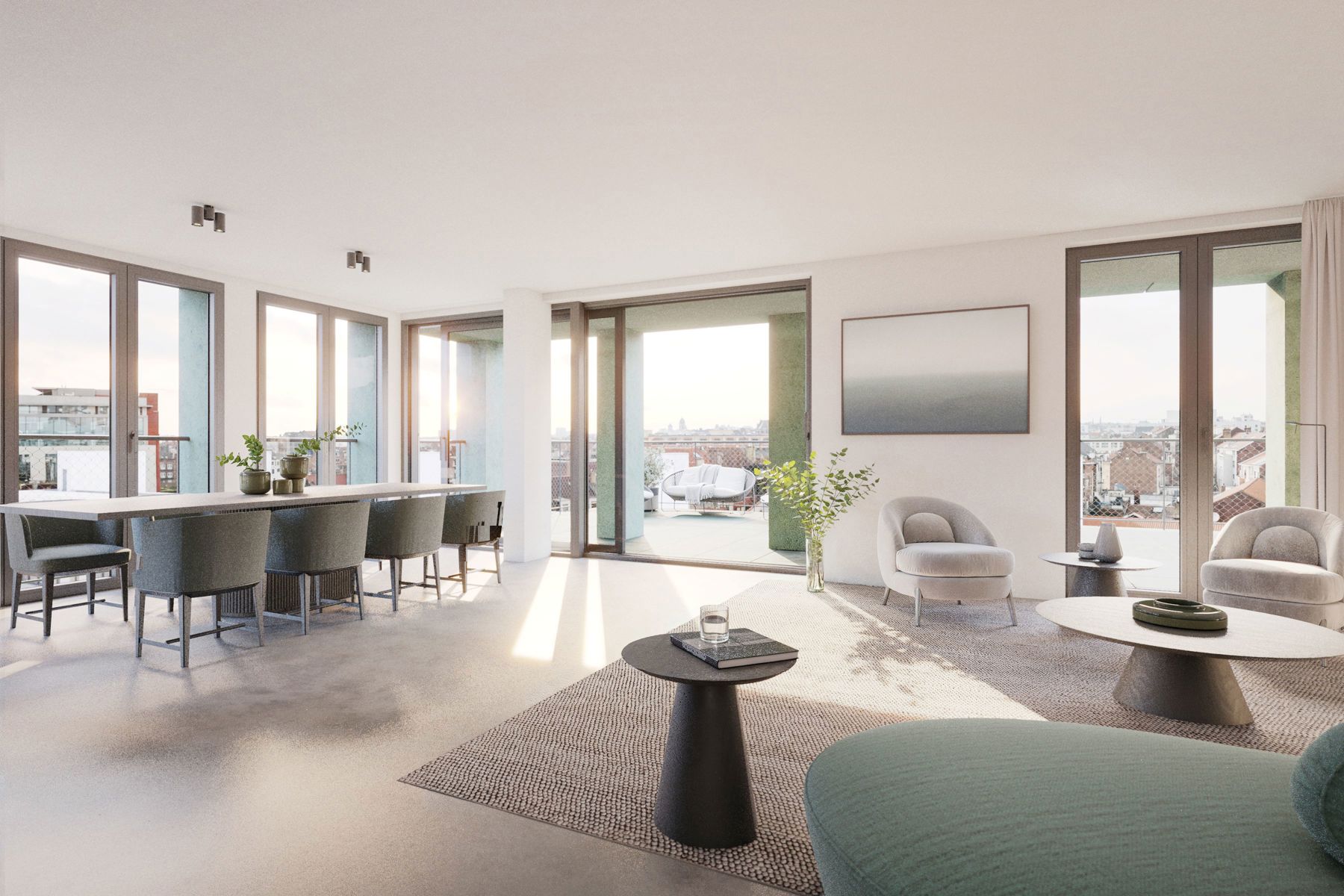 Penthouse met 180° zicht op stad en kanaal - foto 1