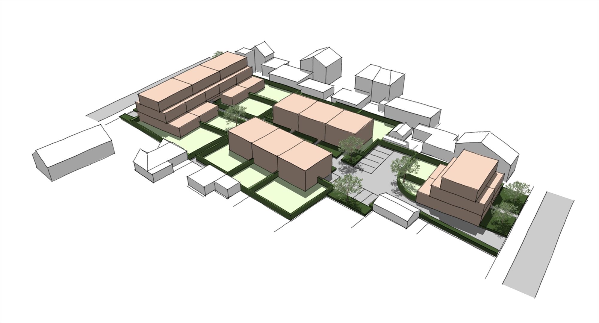 PROJECTGROND VAN 38A39CA VOOR HET BOUWEN VAN 17 APPARTEMENTEN EN 6 WONINGEN TE LEOPOLDSBURG - foto 2