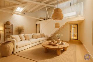 <p><span>Appartement d'information</span></p><p><span>Ce loft de caractère est situé au quatrième et plus haut étage de l'ancien entrepôt de la Compagnie des céréales d'Anvers, l'un des bâtiments les plus emblématiques de l'Eilandje. En entrant, vous êtes immédiatement accueilli par un espace de vie lumineux et ouvert sur le parquet, où les éléments industriels et le haut plafond attirent immédiatement l'attention. À travers d'élégantes portes en fonte, vous accédez aux deux chambres spacieuses, chacune dotée d'une salle de bains de luxe communicante équipée d'une douche à l'italienne, d'une baignoire et d'un double lavabo. La mezzanine (environ 45 m²) est aménagée en cuisine vivante avec un sol en béton poli et une cuisine entièrement équipée en bois foncé. Adjacente, la terrasse confortable (environ 10 m²) offre une vue imprenable sur le Willemdok  . C'est l'endroit idéal pour prendre un verre au soleil le soir. En outre, la mezzanine dispose d'un espace de rangement spacieux. L'ensemble de l'appartement est équipé d'un chauffage par le sol pour un confort optimal. Il est également possible d'acheter deux places de parking pour 90 000 euros. L'immeuble combine des bureaux et des lofts exclusifs, et est équipé d'un ascenseur spacieux et d'un vidéophone. Toutes les consommations sont enregistrées par des compteurs privés. Aimeriez-vous vivre dans l'un des quartiers les plus prisés d'Anvers, à quelques pas du port de plaisance, des restaurants branchés et des musées ? Les photos sont des impressions artistiques ; aucun droit ne peut en être tiré.</span></p><p><span> </span></p><p><span>Disposition</span></p><p><span>4ème étage</span></p><ul><li><span>Salle polyvalente/salon avec hauts plafonds, accents industriels et parquet.</span></li><li><span>Chambre 1 d'environ 13m² sur parquet.</span></li><li><span>Chambre 2 d'environ 14m² sur parquet.</span></li><li><span>Possibilité de 2 salles de bains.</span></li><li><span>2 WC séparés's.</span></li><li><span>1 débarras.</span></li></ul><p><span> </span></p><p><span>Mezzanine</span></p><ul><li><span>Séjour cuisine sur béton ciré, équipé d'une belle cuisine en bois foncé.</span></li><li><span>Local de rangement avec les installations techniques.</span></li><li><span>Terrasse avant sur le toit d'environ 10m² avec vue unique sur le port de plaisance et le MAS !</span></li></ul><p><span> </span></p><p><span>Extra's</span></p><ul><li><span>Chauffage au sol dans tout l'appartement.</span></li></ul><p><span> </span></p><p><span>Informations générales</span></p><ul><li><span>Les frais généraux ne sont pas encore connus : ils comprennent l'éclairage et l'entretien de l'immeuble, l'ascenseur, la police d'assurance et un éventuel syndic.</span></li><li><span>La consommation d'eau, d'électricité et de gaz est assurée par des compteurs individuels.</span></li><li><span>Revenu cadastral : 1.519 EUR/an.</span></li></ul><p><span> </span></p><ul><li><span>EPC : label A !</span></li><li><span>Inspection électrique : en demande !</span></li><li><span>Certificat d'amiante : en demande !</span></li></ul><p><span> </span></p><p><span>Bâtiment</span></p><ul><li><span>Entrepôt historique de l'ancienne "Antwerp Grain Company".</span></li><li><span>Le bâtiment se compose d'un sous-sol, d'un rez-de-chaussée avec des locaux commerciaux et de 4 étages à usage mixte (appartements et bureaux).</span></li><li><span>Parking à vélos partagé</span>.</li><li><span>Ascenseur spacieux disponible.</span></li><li><span>Rénovation visant à préserver les éléments authentiques.</span></li></ul><p><span> </span></p><p><span>Emplacement</span></p><ul><li><span>Situation centrale dans le quartier recherché d'Eilandje !</span></li><li><span>MOBISCORE : 9,4/10, transports publics, écoles, restaurants,... dans les environs immédiats.</span></li></ul><p><span> </span></p><p><span>*Les informations contenues dans ce prospectus sont données à titre indicatif : les acquéreurs potentiels doivent faire leur propre affaire de l'obtention, de la vérification et de l'interprétation de ces informations.</span></p><p><span> </span></p>