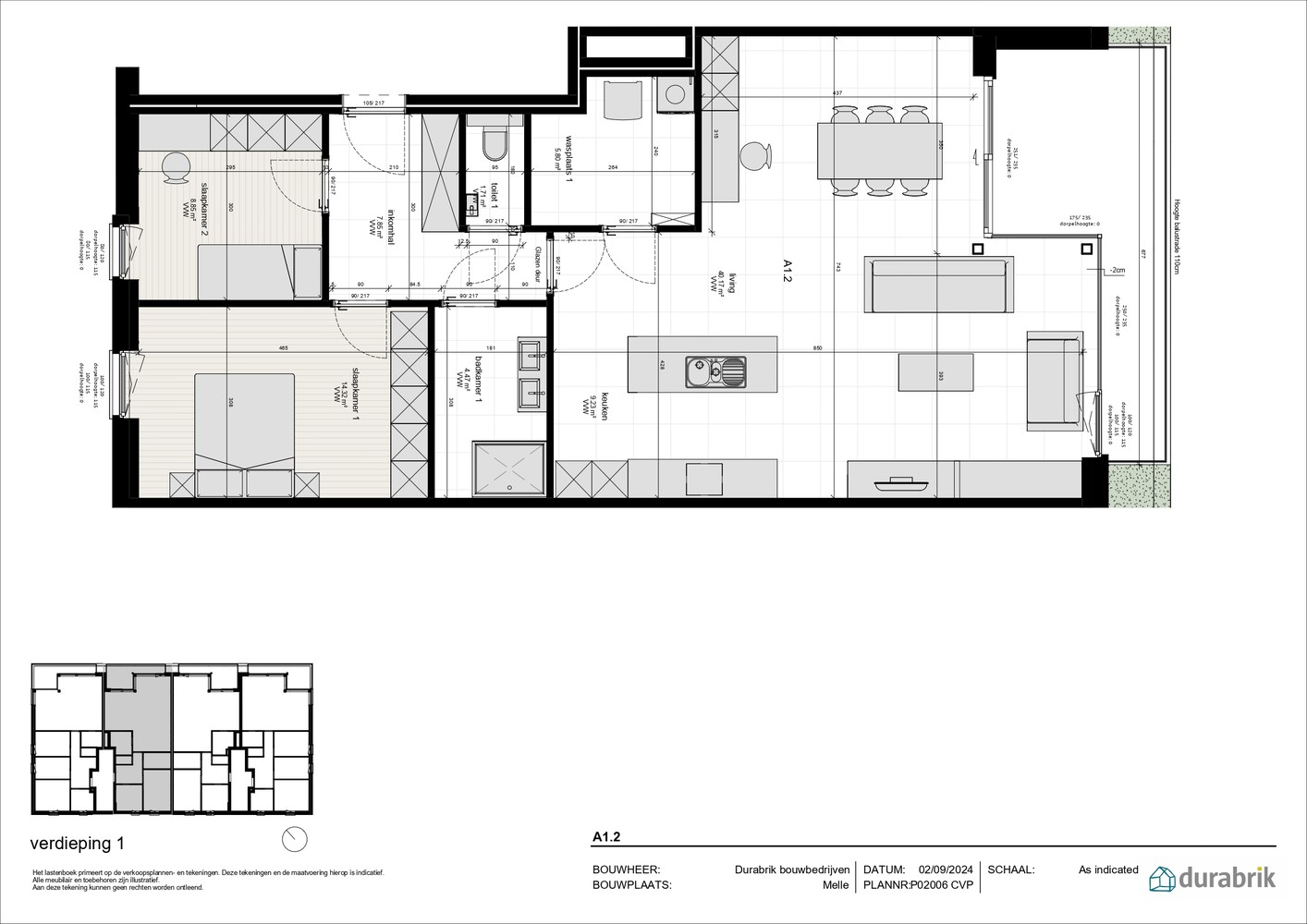 Ruim BEN-appartement met 2 slaapkamers - foto 4