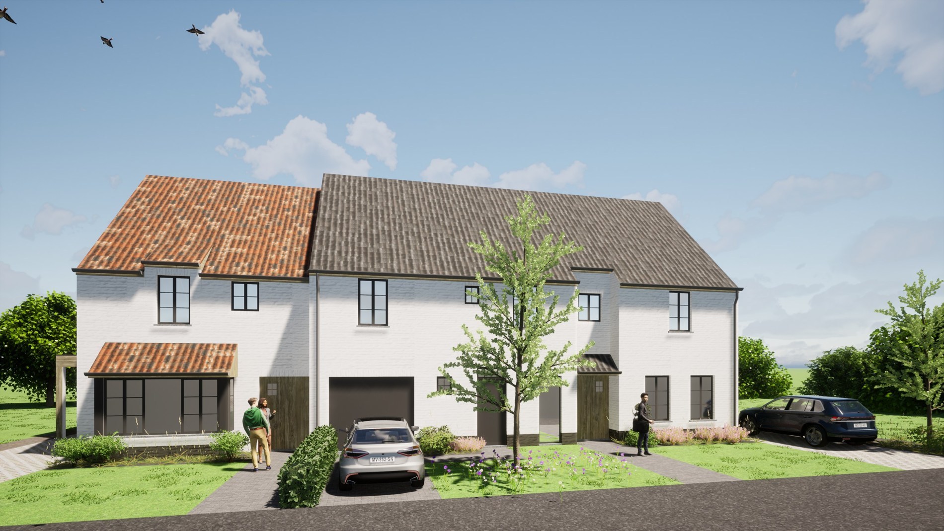 Energiezuinige nieuwbouwwoningen met tuin en open uitzicht in Petegem - foto 2
