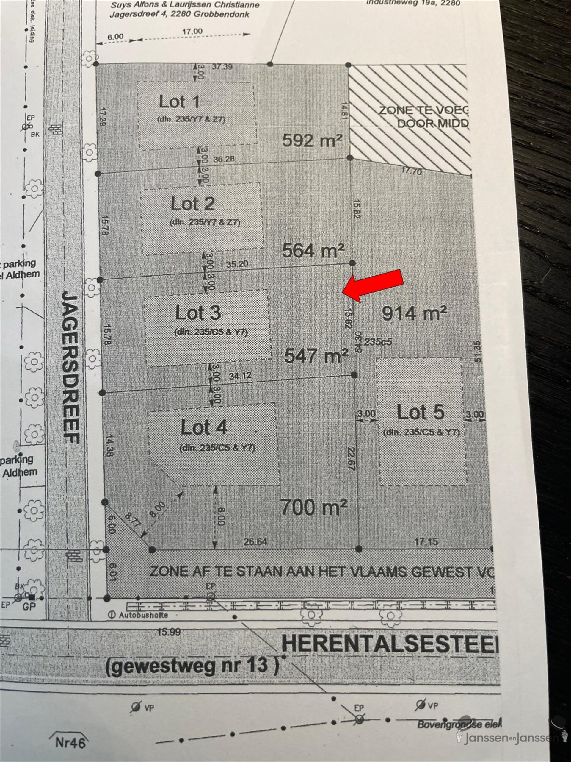 Bouwgrond van 547 m² voor open bebouwing te Grobbendonk - foto 4
