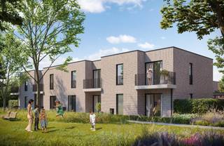 Deze woning wordt gebouwd volgens de laatste energetische normen en is uitgerust met een <strong>geothermische warmtepomp</strong> en een <strong>regenwater recuperatiesysteem</strong>.<br /><span>Op het gelijkvloers vind je de inkomhal met apart gastentoilet en berging. Verder is er de woonkamer en eetplaats met mooi zicht naar de tuin. De keuken is volledig ingericht en voorzien van alle toestellen. Op de eerste verdieping vind je drie slaapkamers, een apart toilet en een ingerichte badkamer. Standaard wordt er een </span>privétuin en <strong>tuinberging</strong><span> voorzien. </span><br />Meer info? Contacteer Christophe Blassieaux via 014 48 26 81 of Christophe.blassieaux@matexi.be