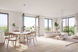 <p>Dit stijlvol penthouse op de vijfde verdieping combineert ruimtelijkheid, rust en verfijning. Met zijn <strong>zuidwestgerichte buitenruimte</strong>, overvloed aan natuurlijk licht en uniek zicht op het groen van <strong>Park Van Eden</strong>, biedt dit appartement een uitzonderlijk wooncomfort in een hedendaagse architectuur van <strong>Johannes Norlander en hama architecten</strong>.</p>
<p>✔ 3 ruime slaapkamers<br />✔ Zuidwestgerichte buitenruimte met groene zichten<br />✔ Architecturale klasse en hoogstaande afwerking<br />✔ BEN-norm met BEO-veld en geothermische technieken<br />✔ Warm-minimalistisch design met duurzame meerwaarde<br />✔ Gelegen aan Park Van Eden: natuur, reliëf en beleving<br />✔ Uitzonderlijke lichtinval en privacy<br />✔ Ideaal voor eigen bewoning of investering</p>
<p> Meer info: https://shorturl.at/bfVsx</p>