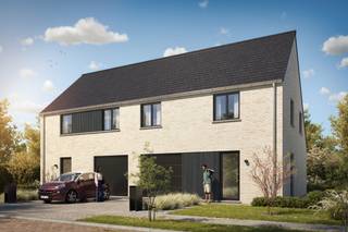 Hectaar bouwt energiezuinige halfopen nieuwbouwwoningen, centraal gelegen nabij kortbij verschillende winkels, het station, scholen, enz. Hier kan je genieten van een rustige, omgeving vlakbij winkels, scholen, openbaar vervoer – ideaal voor wie op zoek is naar rust én bereikbaarheid.<br /><br />Bij elke woning krijgt de koper de kans om volledig inspraak te hebben in de inrichting en afwerking van de woning. In samenspraak met onze betrouwbare partnerleveranciers kies je zelf de materialen en afwerking volgens smaak en budget – zo maak je van deze woning écht jouw thuis.<br /><br /><strong>Indeling Lot 01;</strong><br />Gelijkvloers: Inkomhal met gastentoilet, lichtrijke leefruimte met grote raampartijen en open keuken (37,76m²) , inpandige garage (17,43m²)<br />Verdieping: Nachthal met apart toilet, 3 ruime slaapkamers (13,56m² - 13,42m² - 10,75m²), badkamer met ligbad, inloopdouche en dubbele lavabo (8,98m²)<br />Zolder: Ruime zolder bereikbaar via zolderluik – ideaal als extra berging of hobbyruimte <br /><br /><strong>Troeven van deze woningen:</strong>
<ul>
	<li>Energiezuinig wonen - warmtepomp</li>
	<li>Vloerverwarming op het gelijkvloers</li>
	<li>Zonnepanelen inbegrepen </li>
	<li>Regenwaterput van 7.500L aangesloten op toiletten, wasmachine en buitenkraan</li>
</ul>
<br />Wens je een woning op maat, met aandacht voor licht, ruimte en energiezuinigheid? Contacteer ons voor meer info.  