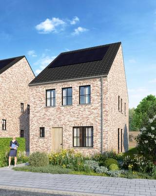 INDELING VAN DE WONING<br /><br />GELIJKVLOERS<br /><br />- Inkomhal- Gastentoilet- Leefruimte met open keuken- Trap naar boven- Berging/wasplaats- Carport<br />EERSTE VERDIEP<br /><br />- Nachthal met zolderluik- Apart toilet- Badkamer- 3 slaapkamers<br />ZOLDERVERDIEP<br /><br />- Zolderruimte<br />Afbeeldingen zijn steeds illustratief en contractueel niet bindend.<br /><br />De koper heeft deels nog inspraak in de stijl en afwerking van de woning voor zover deze zaken niet werden vastgelegd door vergunning of bestelling van materialen.<br /><br />TIP: Hoe sneller U beslist in de bouwfase, des te meer inspraak U heeft in de keuze van materialen en/of afwerking.<br /><br />ECO-uitvoering dat voldoet aan strenge energienormen.<br /><br />- Zonnepanelen- Doorgedreven isolatie- Warmtepomp i.p.v. gas- Vloerverwarming- Ventilatie D- Max. E-peil = 30- Elektriciteitsaansluiting : 3 fasen