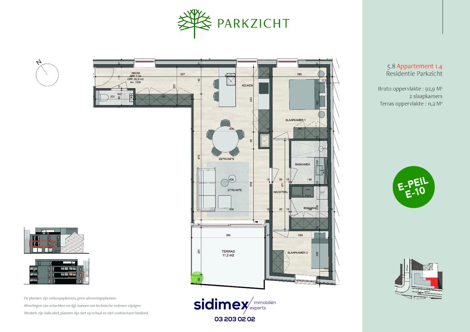 2 slpk appartement van ca. 92,9 m² en een terras van ca. 11,2 m² - foto 5