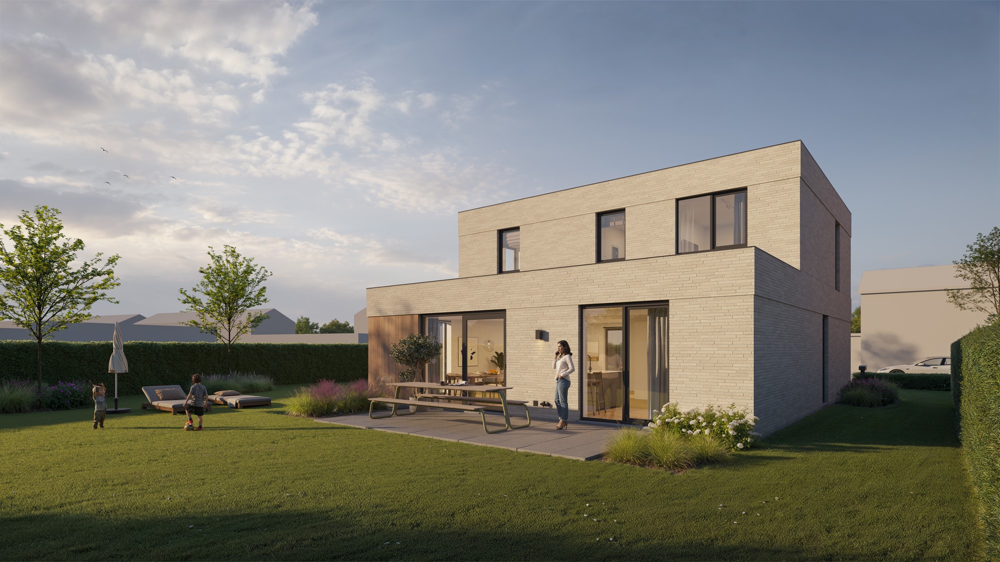 Strakke alleenstaande villa met aangelegde tuin in Lochristi - foto 2