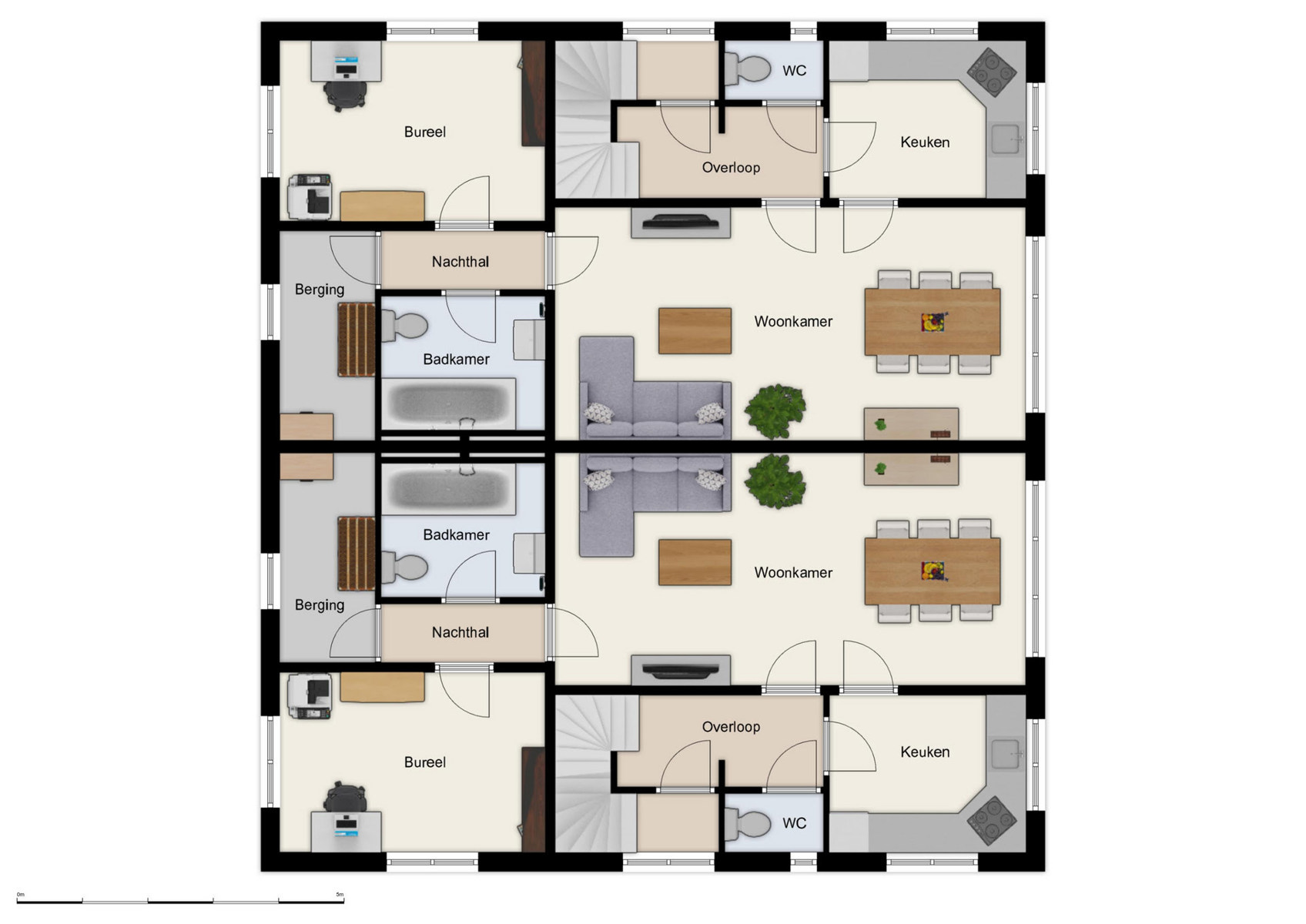 OPBRENGSTEIGENDOM 4 APP + 4 GARAGEBOXEN + TUIN - foto 4
