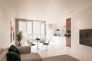 Op een toplocatie in Oostende presenteren we u de gloednieuwe residentie Hermes bestaande uit 11 appartementen verspreid over 6 bouwlagen, gelegen aan de Nieuwpoortsesteenweg 50.<br />De residentie bevindt zich op een zeer centrale ligging nabij de zeedijk, het Maria Hendrikapark en Thermae Palace. <br /><br />De appartementen hebben 2 of 3 slaapkamers en oppervlaktes die variëren van 74m2 tot 110m2.<br />Elk appartement beschikt over een terras aan zowel de voorzijde als de achterzijde.<br />Gelet op de gunstige oriëntatie en de grote raampartijen genieten de appartement steeds van zeer veel natuurlijk daglicht en zon.<br /><br />Standaard is een zeer kwalitatieve basisafwerking voorzien met onder andere vloerverwarming, mooi uitgeruste keuken, warmtepomp, aluminium buitenschrijnwerk, ventilatie D-systeem, ...<br /><br />De appartementen kunnen volledig naar eigen smaak en wens worden afgewerkt.<br /><br />Daarbovenop is er een mogelijkheid om een privatieve berging en/of autostaanplaats aan te kopen in het gebouw zelf op de gelijkvloerse verdieping.<br />Er is een ruime gemeenschappelijke fietsenberging aanwezig.<br /><br />Mis deze unieke kans niet en vraag meer informatie zodat u de mogelijkheden kan ontdekken.