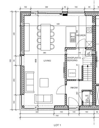 TE KOOP in MELLE aan de KoperstraatMooi en centraal gelegen project voor het bouwen van een half-open bebouwing.Lot 1: Opp. : +/- 293 m² Prijs grond...