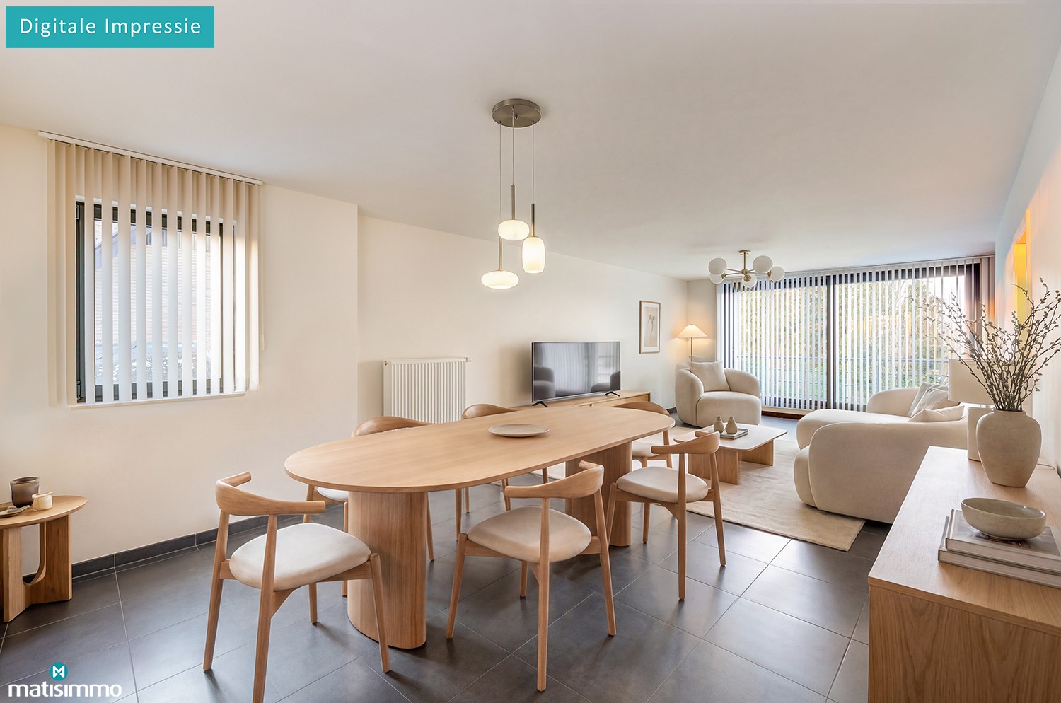 DUPLEXAPPARTEMENT MET 2 SLAAPKAMERS, 1 CARPORT, 1 AUTOSTAANPLAATS, TERRAS, AIRCO EN ZONNEPANELEN TE GROTE-SPOUWEN - foto 2