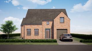 In de driehoek Diksmuide, Kortemark Houthulst, vinden we langs de Ruyterhoekstraat ter hoogte van nummer 8 deze nog te bouwen nieuwbouwvilla terug. De buurt wordt gekenmerkt door zijn groene landelijke omgeving, waar het heerlijk tot rust komen is. De villa zelf is vlot bereikbaar via de Klerkenstraat de verbindingsweg tussen Zarren en Klerken. Bijgevolg staat u in een mum van tijd op de markt van Diksmuide of in de dorpskern van Houthulst/ Staden of Kortemark.<br /><br />De villa opgetrokken in de landelijke bouwstijl ligt op een perceel van 1.639 m² (waarvan 444 m² in landbouwgebied) en heeft een bewoonbare oppervlakte van 222m². Deze villa is voorzien op de gelijkvloerse verdieping van een ruime inkomhal met apart toilet die aansluiting geeft op de ruime lichtrijke woonkamer met semi-open ingerichte keuken. Eveneens vanuit de inkomhal kunt u naar de eerste slaapkamer of bureauruimte die tevens beschikt over een separate douchekamer (douche en lavabo). Daarnaast beschikt de woning nog over een ruime inpandige garage met voldoende bergruimte. Op de eerste verdieping bevindt zich de nachthal met toegang tot de zolderruimte, een apart toilet, 3 slaapkamers, 2 bergruimtes en een grote badkamer. Mogelijkheid tot het creëren van een 5de slaapkamer. (Gvg, WgLk, Gmo, Gvkr, Gvv) ~ E-peil: 30 ~ Ref. OU28045<br /><br />Deze villa wordt volledig naar eigen smaak en stijl afgewerkt. Hierin wordt u volledig begeleid door onze professionele medewerkers, waardoor u volledig ontzorgd aan uw nieuwe woonervaring kunt beginnen.<br /><br />Mocht u een andere bouwstijl verkiezen, dit is zeker mogelijk, graag zitten wij samen om alles in detail te overlopen en eventueel een voorstel op maat uit te werken.<br /><br />Voor meer uitleg maken wij graag met u een afspraak voor een persoonlijk gesprek! Tot binnenkort? Residentie Vastgoed.<br /><br />Dit plan is een voorstel en onder voorbehoud van goedkeuring van de omgevingsvergunning voor stedenbouwkundige handelingen bij de gemeente Kortemark.