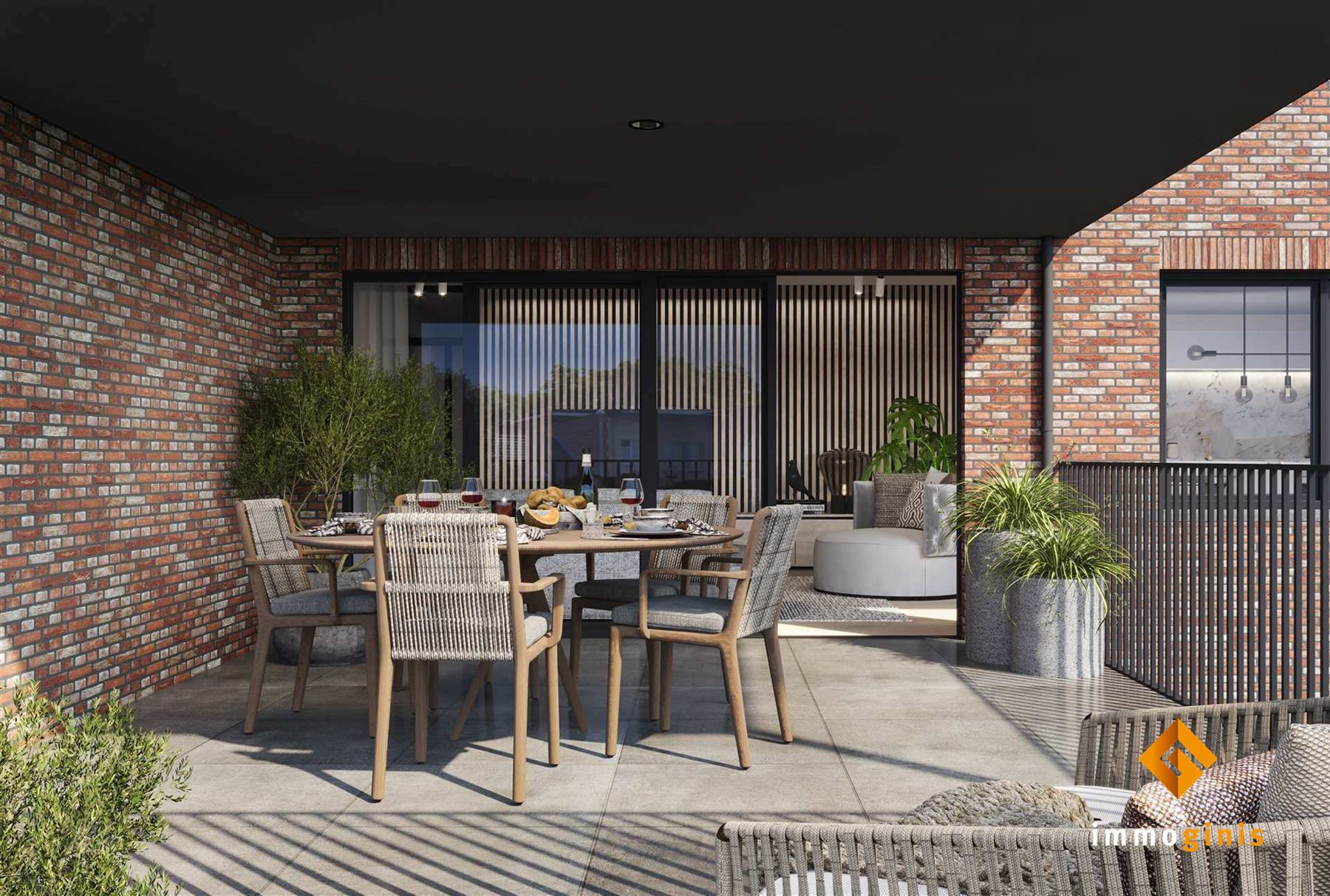 Appartement (eerste verdieping) met 2 slaapkamers en ruim overdekt terras. - foto 3