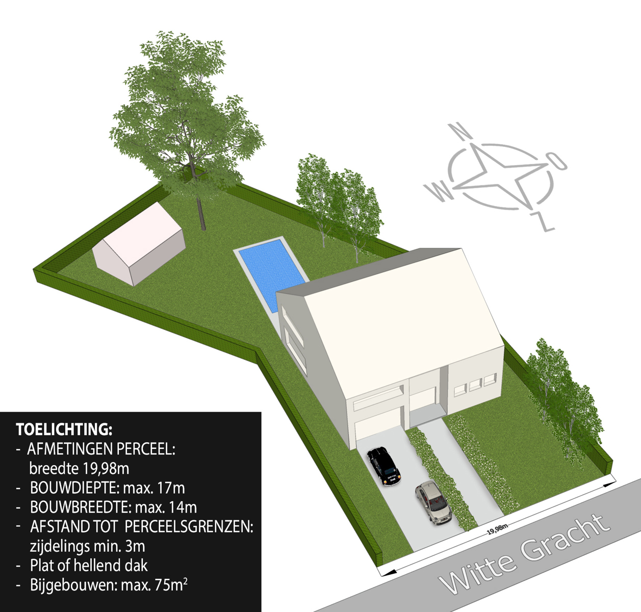 Bouwgrond voor OB (1.235m²) met achteraan agrarisch gebied - foto 3