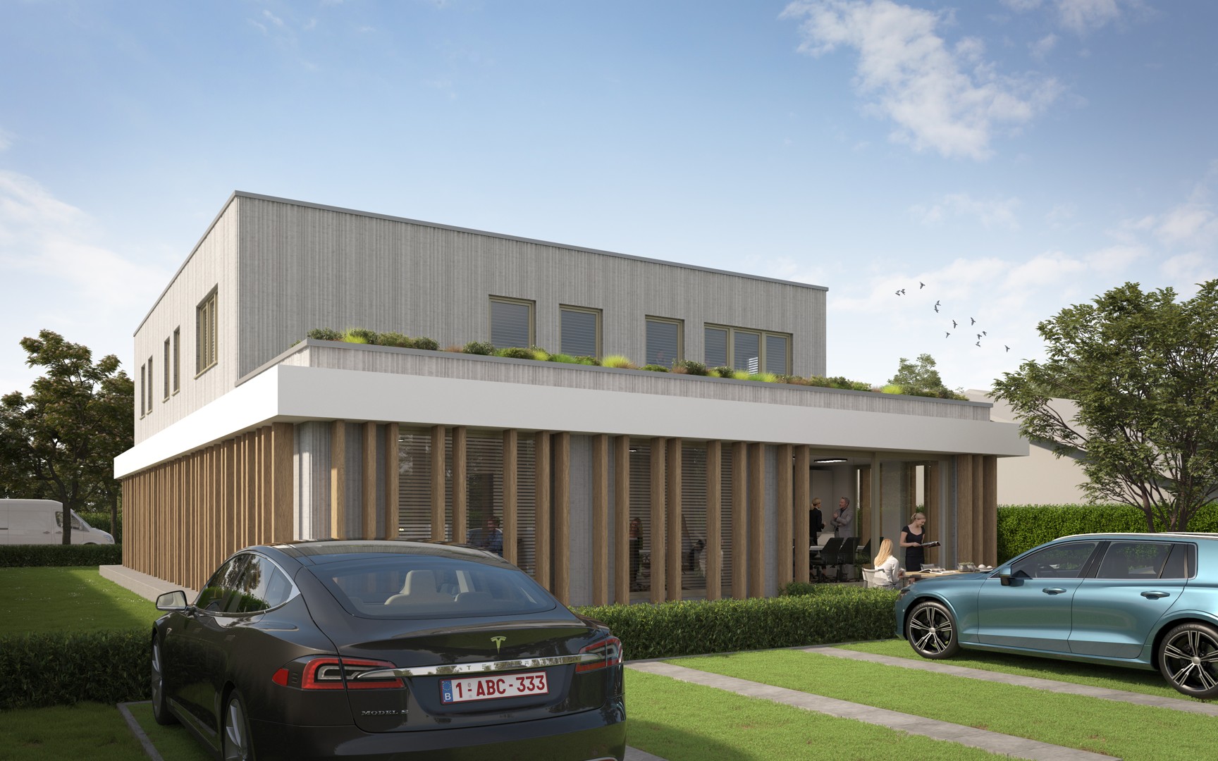 Nieuwbouw kantoor- of praktijkruimte te huur op uitstekende zichtlocatie in Lievegem. - foto 5