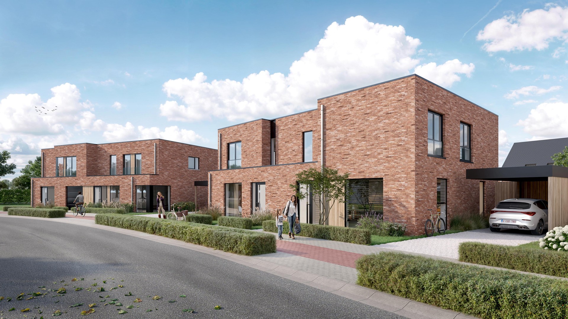 Halfopen nieuwbouwwoning in de Honzebroekstraat te Roeselare. - foto 1