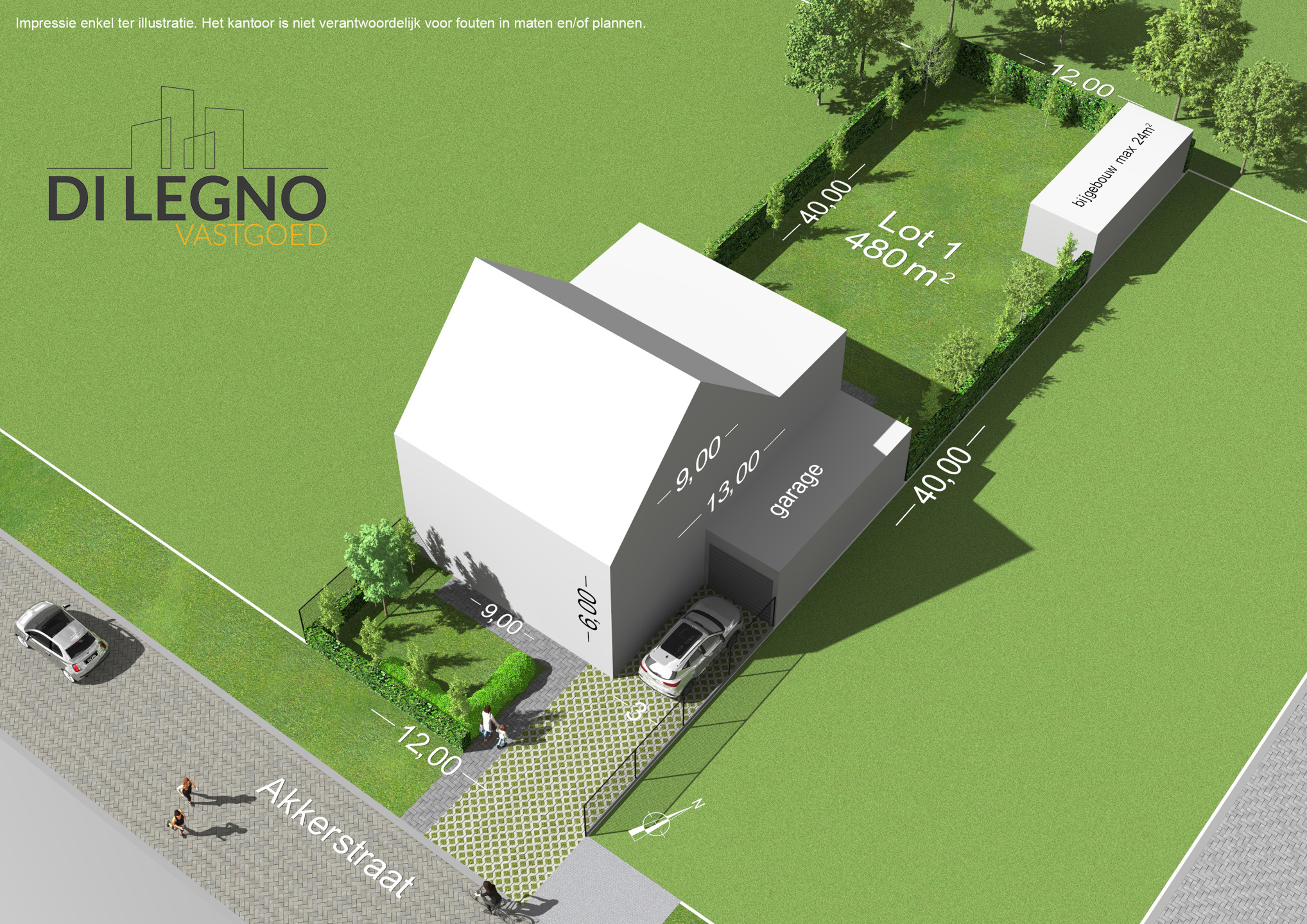 Gunstig gelegen bouwgrond van 480m² geschikt voor HOB - foto 1