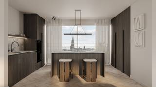 Luxueuze nieuwbouw boetiekresidentie 'Arnold'  in de gegeerde Sint-Andrieswijk gelegen in een rustige autoluwe straat op wandelafstand van het bruisende stadsleven. Het project is een ideale mix van luxe, comfort en functionaliteit en is 100% future proof  (renderingen zijn waarheidsgetrouw qua afwerking en indeling). <br /><br />Inkomhal: +/- 2.2m² Parket (Hongaarse punt)<br />Leefruimte: +/- 42m² Parket (Hongaarse punt)<br />Keuken: +/- 16m² Parket (Hongaarse punt) volledig ingericht en inbegrepen in de prijs zoals op de renders weergegeven.<br />Terras (noord) +/- 20m² met prachtig zicht op de bekendste landmarks van de stad, De Kathedraal, Boerentoren en Oudaan. <br />Terras berging: +/- 3.6m²<br />Terras (zuid) +/- 30m² badend in de zon van 's morgens tot 's avonds<br />Slaapkamer 1: +/- 13m² Parket (Hongaarse punt)<br />Badkamer 1: +/- 7.3m²  vrijstaand ligbad, 2x lavabo en toilet. (volledig ingericht en inbegrepen in de prijs zoals op de renders weergegeven).<br />Slaapkamer 2: +/- 13.8m² Parket (Hongaarse punt)<br />Badkamer 2: +/- 3.6m² inloopdouche en lavabo (volledig ingericht en inbegrepen in de prijs zoals op de renders weergegeven)<br />Nachthal: +/- 1.5m² Parket (Hongaarse punt)<br />Berging: +/- 2.5 m² <br /><br />Staanplaats €35.000<br />Berging €5.000<br />Fietsenberging inbegrepen<br /><br />Vloerverwarming, zonnepanelen, warmtepomp.<br />NICO Home control<br />3 dubbel glas<br /><br /><br />In het project zijn er verschillende appartementen beschikbaar, variërend van 1 tot 3 slaapkamers die allen voorzien zijn van een ruim zuid gericht terras en genieten van een zeer hoogwaardige eigentijdse afwerking. 6% BTW mogelijk. Plannen en lastenboek beschikbaar op aanvraag.  Meer info? 03/226.85.00.<br /><br /><br /> 