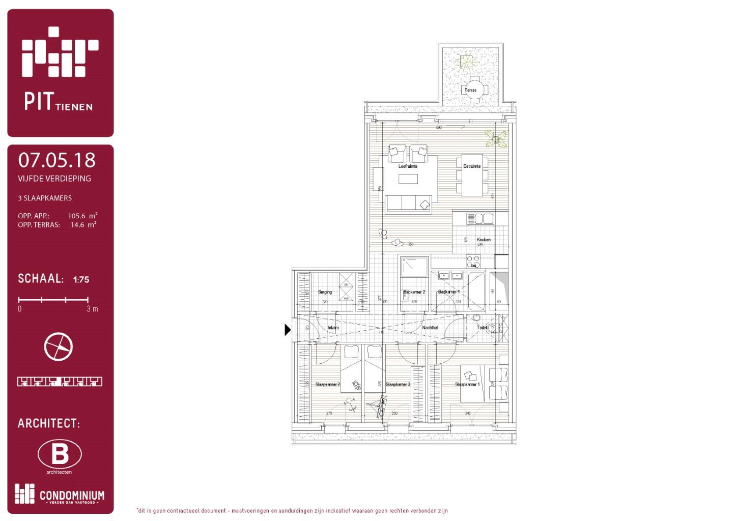 Appartement te koop in Tienen met 3 slaapkamers - foto 1