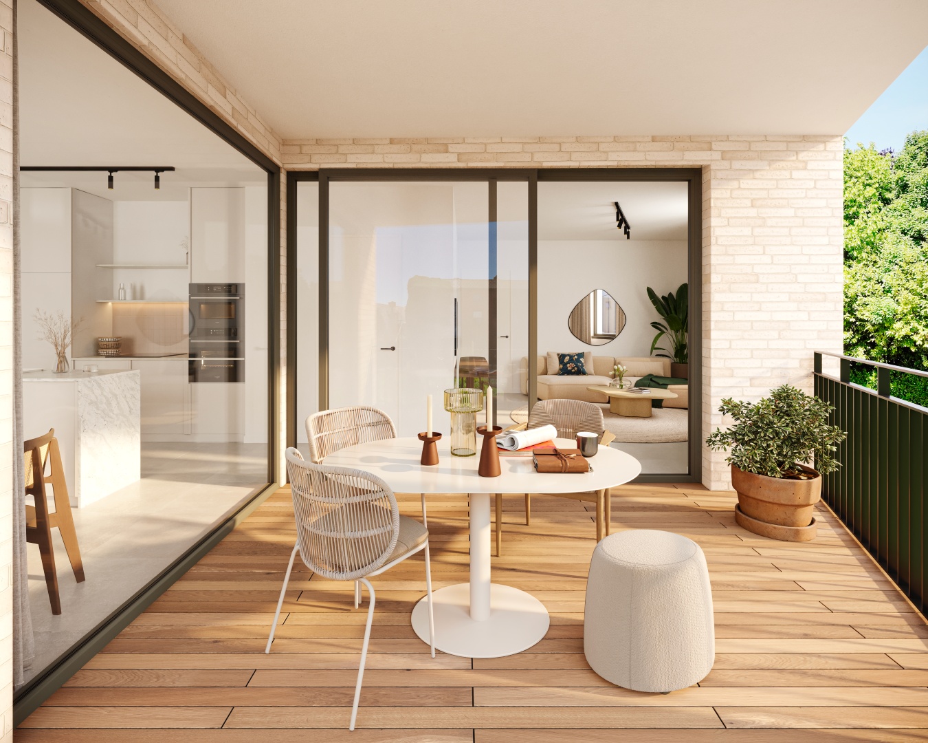 Energiezuinig 2 slpk-appartement met terras - foto 2