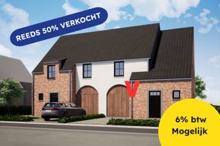 Droom je van een gloednieuwe woning in een rustige en groene omgeving? In Koekelare starten we binnenkort met de bouw van twee kwalitatieve halfopen woningen, perfect voor wie op zoek is naar comfort, ruimte en energiezuinig wonen.<br /><br />Deze woningen worden gebouwd op mooie percelen met perceeloppervlaktes tussen de 512 m² en 561 m² en hebben naast hun gunstige ligging nabij het centrum van Koekelare ook een doordachte indeling. <br /><br />De woning met lotnummer 1 staat op een perceel van +- 561 m² (435m² + 126 m²) en beschikt over een bewoonbare oppervlakte van 169,88 m². Deze woning biedt u op de gelijkvloerse verdieping een ruime inkomhal met vestiaire en apart toilet, daarnaast is er nog de lichtrijke leefruimte met open keuken en ruime inpandige garage. Op de eerste verdieping bevinden er zich nog 3 slaapkamers, waarvan 1 met dressing, een ruime badkamer en een nachthal met apart toilet en toegang tot de zolder. Eveneens biedt deze woning u een zonnige tuin aan – ideaal voor gezinnen of koppels die op zoek zijn naar hun nieuwe thuis. (Gvg, WgLk, Gmo, Gvkr, Vv) ~ E-peil: 30 ~ Ref. OU27112<br /><br />De woning wordt afgewerkt met oog voor detail én volgens de nieuwste energievoorschriften, zodat je verzekerd bent van een duurzaam en toekomstgericht wooncomfort.<br /><br />Interesse in deze nieuwbouwwoning in Koekelare?<br />Neem gerust contact met ons op voor meer info over het project, de plannen of de mogelijkheden tot personalisatie. Laat je nu al registreren en wees als eerste op de hoogte van de start van de verkoop!<br /><br />Dit ontwerp is op heden in vergunningsaanvraag bij de gemeente Koekelare. Verkopen kunnen nog niet worden gerealiseerd, een reservering maken is wel mogelijk.<br /><br />Residentie Vastgoed treedt niet op als bemiddelaar maar als verkoper van het onroerend goed.