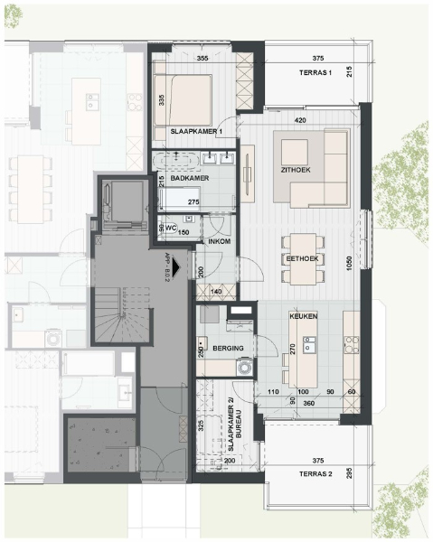 Gelijkvloersappartement in Residentie Pelikaan met ruim terras en zicht op groen - foto 2