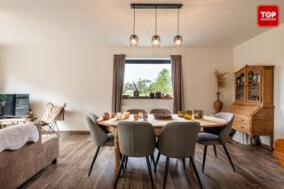 <p>In een rustige en doodlopende straat, vindt u deze instapklare woning die in 2020 werd gebouwd. <br /><br />Het huis combineert hedendaags wooncomfort met een toekomstgerichte aanpak: een energiezuinig EPC-label A, zonnepanelen en een laadpaal maken van deze woning een duurzame keuze. <br /><br />De ruime oprit met overdekte staanplaats zorgt ervoor dat u altijd comfortabel kan parkeren.</p>
<p>Bij het binnenkomen valt meteen de overvloed aan licht op, mede door de ruime living met open keuken.<br /><br />Op de verdieping zijn er drie volwaardige slaapkamers die elk hun eigen functionaliteit kunnen krijgen, aangevuld met een ruime, moderne badkamer.<br /><br />Een bijkomende kamer op het gelijkvloers kan perfect ingericht worden als bureau of praktijkruimte, deze beschikt over een aparte ingang.</p>
<p>De zuidgerichte tuin vormt een zonnige en aangename buitenruimte, perfect om te ontspannen of om in alle rust te genieten van het groen rondom. <br /><br />Ondanks de rustige ligging profiteert u hier van een uitstekende bereikbaarheid: winkels, scholen en de N9 bevinden zich op korte afstand.</p>
<p>Deze woning staat voor lichtrijk en comfortabel wonen in een jonge omgeving, met alle praktische voorzieningen binnen handbereik.<br /><br />Bel Top Vastgoed voor een bezoek op 0475 700 700</p>