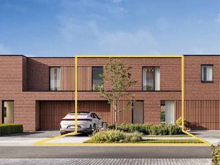 NIEUWBOUW IN EEN MODERNE BOUWSTIJL - gesloten bebouwing (lot 88). Binnen de ring van Roeselare, op het grondgebied van Hooglede, bevindt zich...