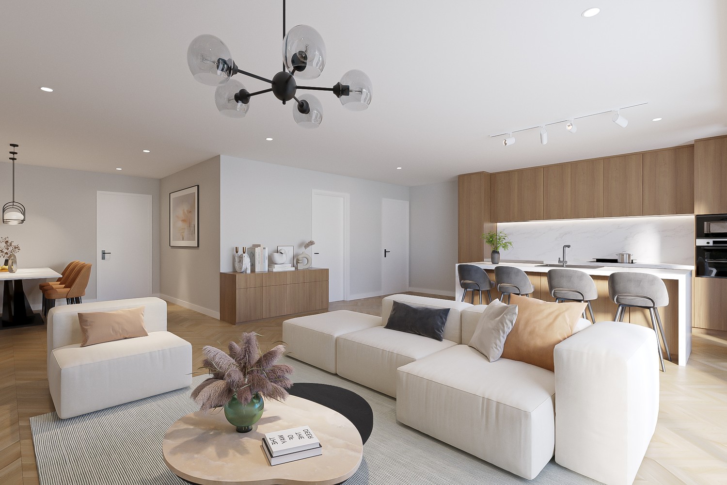 Ruim gelijkvloers app. met 3 slpkrs en tuin - foto 4