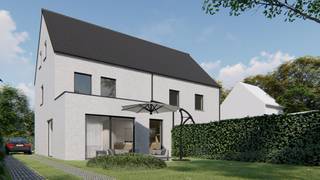 Deze te bouwen CASCO EN WINDDICHT nieuwbouwwoning biedt 190 m² woonoppervlakte op een perceel van 497 m². De open leefruimte met veel lichtinval sluit mooi aan op het terras en de ruime tuin. Met drie slaapkamers, een leefzolder van 25 m² en een bijgebouw/dubbele garage van 36 m² is dit een ideale gezinswoning op een rustige, kindvriendelijke locatie.<br /><br />Opsplitsing grondwaarde: €195.000 te verhogen met 12% registratiebelasting en woning €192.000 te verhogen met 21% Btw.<br />ALL IN PRIJS: 450.720 EUR<br />Indeling: <br /><br />Gelijkvloers: <br />- Inkomhal <br />- Toilet<br />- Woonkamer<br />- Open leefkeuken<br /><br />1ste verdieping: <br />- Nachthal<br />- Slaapkamer 1 + Dressing (18m2)<br />- Slaapkamer 2 (11m2)<br />- Badkamer <br />- Toilet<br /><br />2de verdieping<br />- Leefzolder (25m2)<br />- Techtnische ruimte<br /><br />Bijzonderheden: <br />- Dubbele garage (36m2)<br />- Vlotte verbinding naar Lier, Antwerpen en Herentals <br />- Station op wandelafstand<br />- Natuurgebied Kesselse Heide
