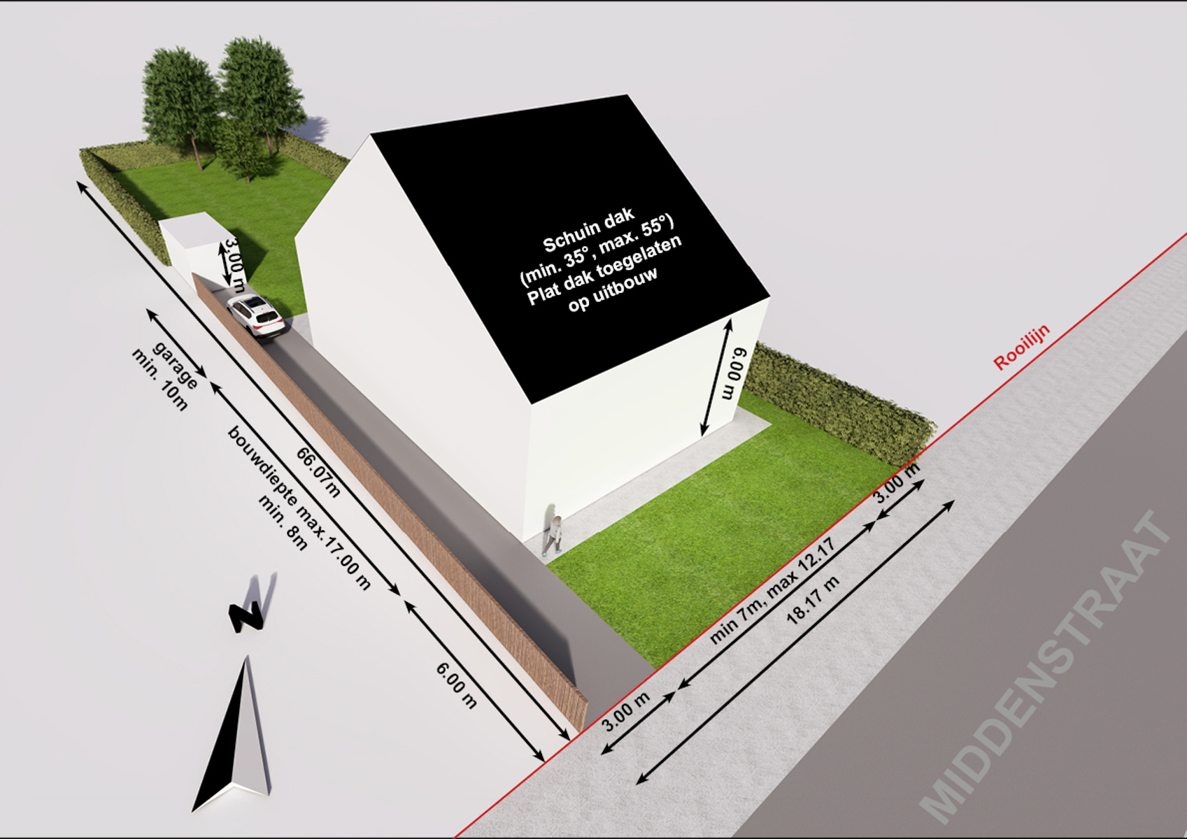 Perceel bouwgrond voor open bebouwing van 1195m² in een rustige buurt. - foto 1