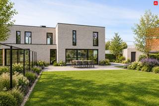 Deze ENERGIEZUINIGE WONING MET BIJGEBOUW is gelegen in Hulste (Harelbeke) met name in de Brugsestraat 164B op een perceel grond 547 m² met een bewoonbare oppervlakte van maar liefst 185 m². U beschikt tevens over een BIJGEBOUW van 24 m² die U nog naar believen kan inrichten als 2de garage of PRAKTIJKRUIMTE! <br /><br />PLUSPUNTEN:<br />* AFWERKING NAAR KEUZE INCLUSIEF <br />* ENERGIEZUINIG<br />* ZONNEPANELEN 8 STUKS<br />* VENTILATIE TYPE D<br />* REGENWATER 10.000 liter<br />* VLOERVERWARMING VIA WARMTEPOMP<br />* BIJGEBOUW (24 m²)<br />* 6 % BTW MOGELIJK (*)<br /><br />INTERIEUR:<br />U komt binnen via de inkomhal met apart gastentoilet. Vervolgens komt u in de aangename, lichtrijke leefruimte (35 m²) met een gezellige zit- en eethoek. Aansluitend bevindt zich de ruimte op een open keuken te installeren. Daarnaast is er een praktische berging (3,5 m²) en een inpandige garage (21 m²) met een handige achterdeur naar de tuin. Op de bovenverdieping bevinden zich drie ruime slaapkamers (16 m² | 14,5 m² | 13 m²), een stijlvolle badkamer met inloopdouche, ligbad en lavabomeubel, een apart toilet en een praktische wasplaats (5,5 m²).<br /><br />EXTERIER:<br />De woning beschikt over een aan te leggen tuin van 320 m², georiënteerd op het noordoosten. Op het perceel is er private parkeergelegenheid en een extra bijgebouw (24 m²) dat flexibel kan worden ingericht, bijvoorbeeld als garage, werkruimte of hobbyruimte.<br /><br />(*) 6% btw onder voorbehoud van de wettelijke voorwaarden.
