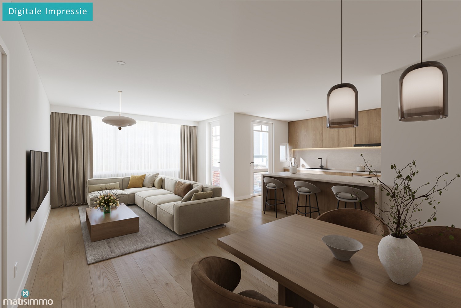 INSTAPKLAAR APPARTEMENT MET 2 SLAAPKAMERS, TUIN EN GARAGE IN SCHOONBEEK - foto 3